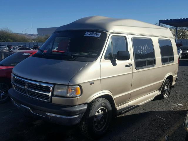 2B6HB21Y1TK144046 - 1996 DODGE RAM VAN B2 BROWN photo 2