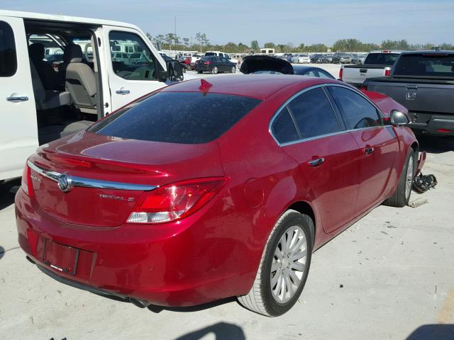 2G4GS5EVXD9241100 - 2013 BUICK REGAL PREM RED photo 4