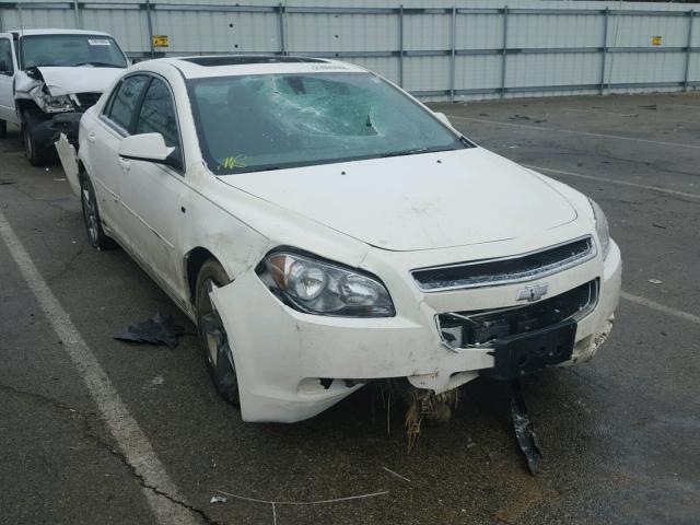 1G1ZH57B884199817 - 2008 CHEVROLET MALIBU 1LT WHITE photo 1