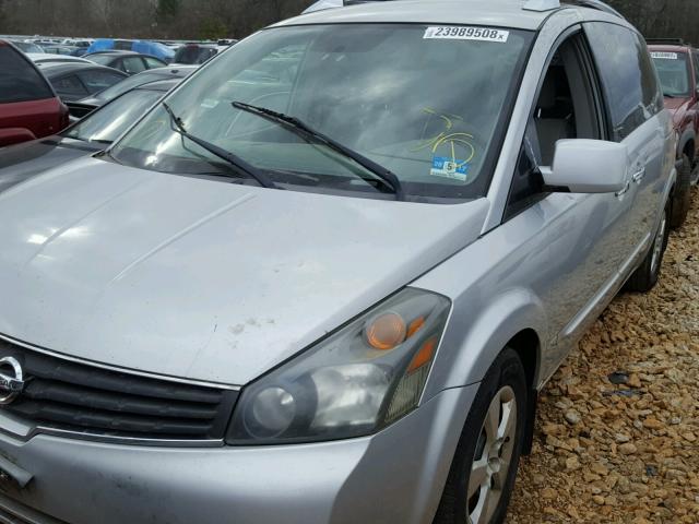 5N1BV28U97N124886 - 2007 NISSAN QUEST S SILVER photo 9