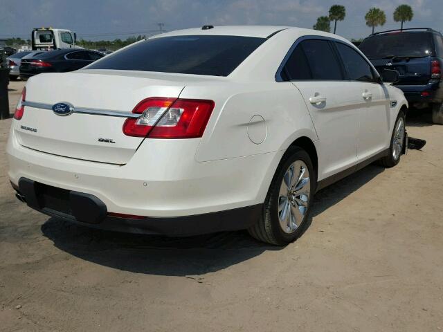 1FAHP2EW8BG131216 - 2011 FORD TAURUS SEL WHITE photo 4