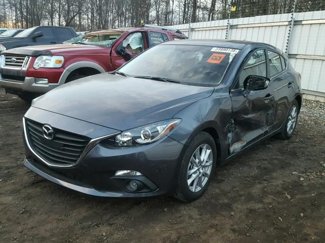 JM1BM1M71G1337761 - 2016 MAZDA 3 TOURING GRAY photo 2