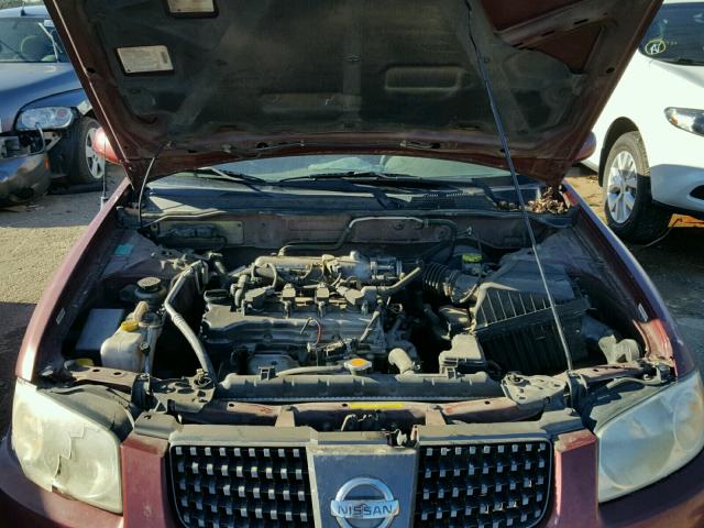 3N1CB51D85L470148 - 2005 NISSAN SENTRA 1.8 MAROON photo 7