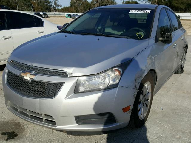 1G1PD5SH8B7204132 - 2011 CHEVROLET CRUZE LS SILVER photo 2