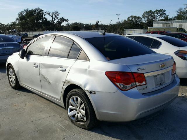 1G1PD5SH8B7204132 - 2011 CHEVROLET CRUZE LS SILVER photo 3