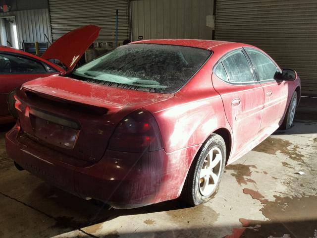 2G2WP522441191700 - 2004 PONTIAC GRAND PRIX MAROON photo 4