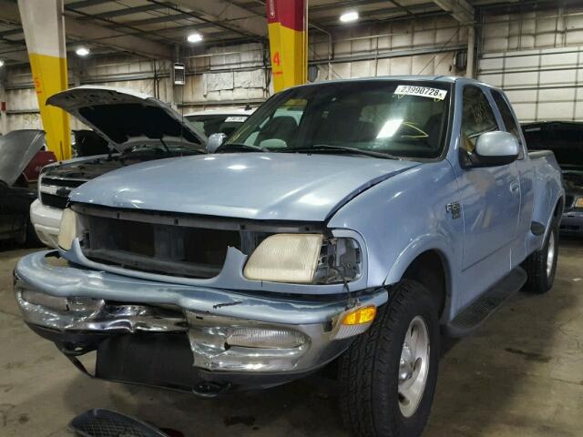 1FTRX08L7WKA88284 - 1998 FORD F150 BLUE photo 2