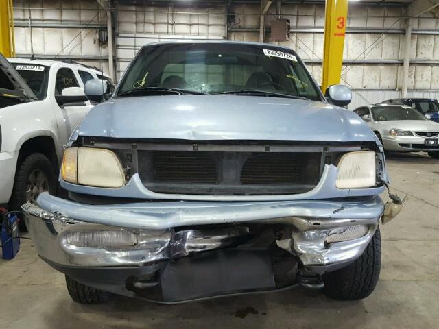 1FTRX08L7WKA88284 - 1998 FORD F150 BLUE photo 9