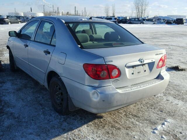 2T1BR32E75C879275 - 2005 TOYOTA COROLLA CE SILVER photo 3