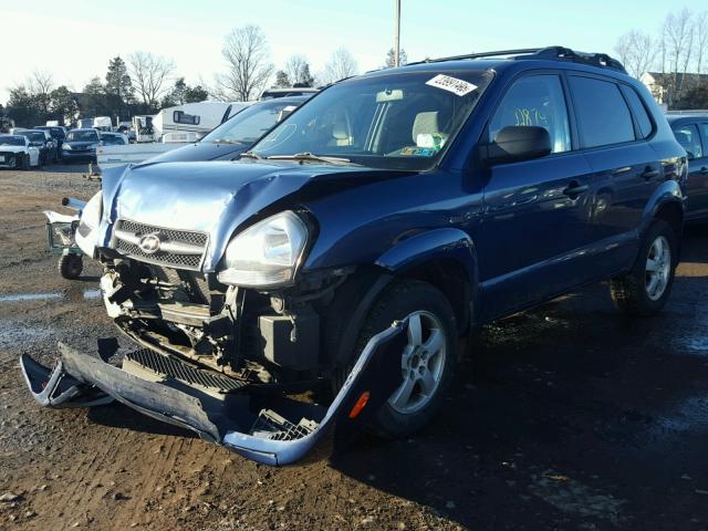 KM8JM12B05U167287 - 2005 HYUNDAI TUCSON GL BLUE photo 2