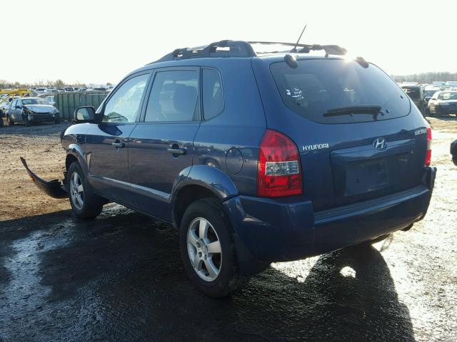 KM8JM12B05U167287 - 2005 HYUNDAI TUCSON GL BLUE photo 3