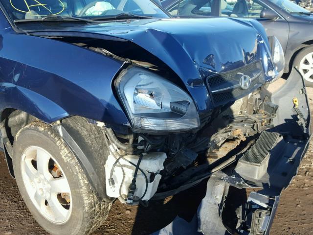 KM8JM12B05U167287 - 2005 HYUNDAI TUCSON GL BLUE photo 9