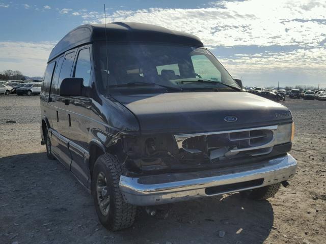 1FDRE14L52HB48535 - 2002 FORD ECONOLINE BLACK photo 1