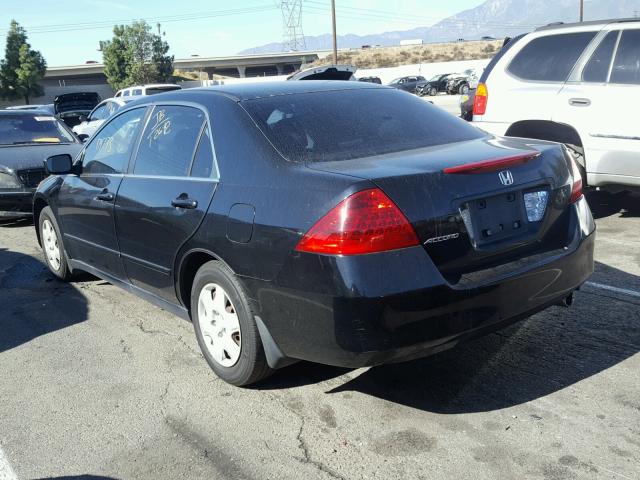 JHMCM56487C022778 - 2007 HONDA ACCORD LX BLACK photo 3