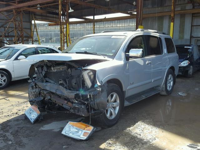 5N1AA08D78N620749 - 2008 NISSAN ARMADA SE SILVER photo 2