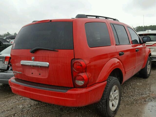 1D4HD48N14F138716 - 2004 DODGE DURANGO SL RED photo 4