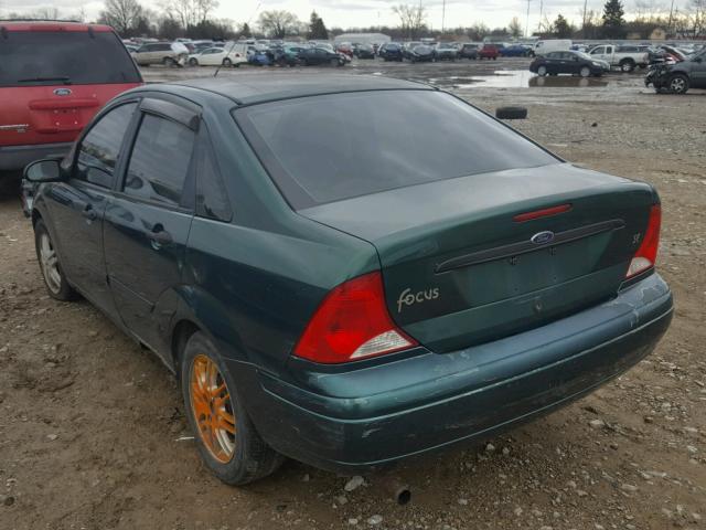 1FAFP34P6YW326317 - 2000 FORD FOCUS SE GREEN photo 3