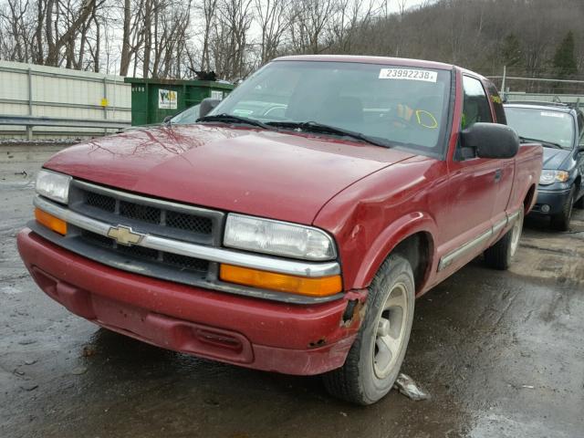 1GCCS195518171244 - 2001 CHEVROLET S TRUCK S1 RED photo 2