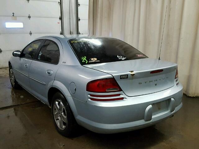 1B3AJ56U01N580459 - 2001 DODGE STRATUS ES BLUE photo 3