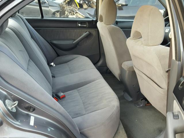 1HGES16544L014093 - 2004 HONDA CIVIC LX GRAY photo 6