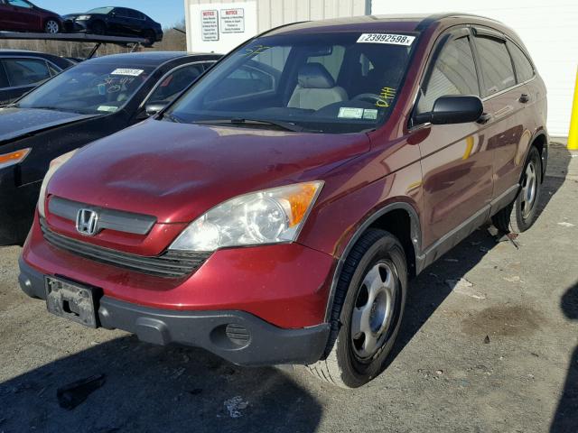 JHLRE48338C006886 - 2008 HONDA CR-V LX RED photo 2