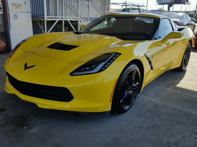 1G1YB2D70G5120385 - 2016 CHEVROLET CORVETTE S YELLOW photo 2