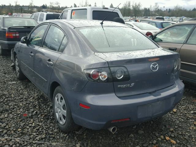 JM1BK12F781102640 - 2008 MAZDA 3 I GRAY photo 3