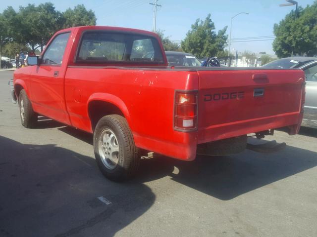 1B7FL26X9TW705379 - 1996 DODGE DAKOTA RED photo 3