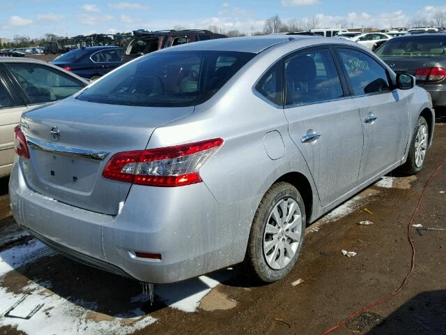 3N1AB7AP2FY238792 - 2015 NISSAN SENTRA SILVER photo 4