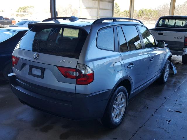 WBXPA73485WC47070 - 2005 BMW X3 2.5I BLUE photo 4