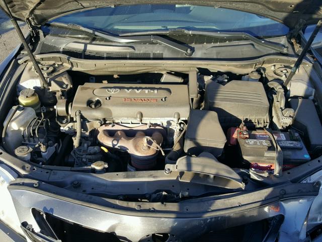 4T4BE46K98R040187 - 2008 TOYOTA CAMRY CE GRAY photo 7