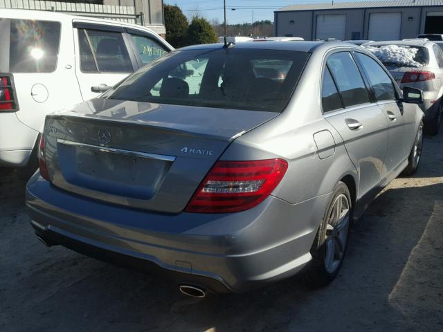 WDDGF8AB0DR264676 - 2013 MERCEDES-BENZ C 300 4MAT GRAY photo 4