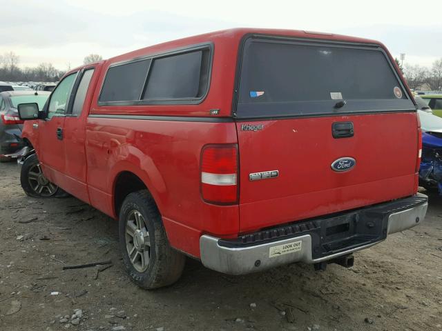 1FTPX12525NB85431 - 2005 FORD F150 RED photo 3