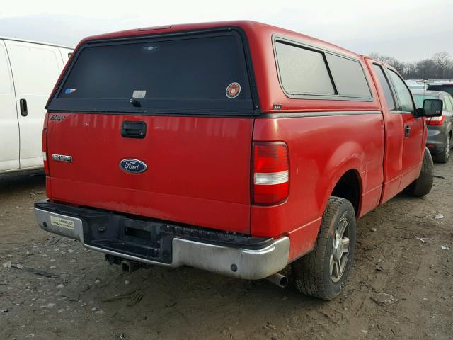 1FTPX12525NB85431 - 2005 FORD F150 RED photo 4