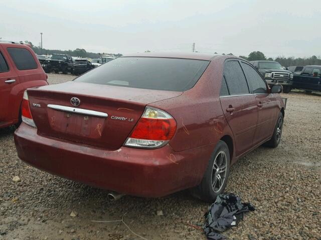 4T1BE32K45U431561 - 2005 TOYOTA CAMRY LE MAROON photo 4