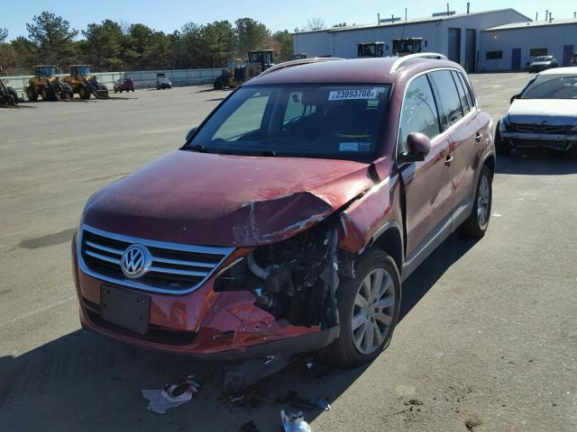 WVGAV75N89W531598 - 2009 VOLKSWAGEN TIGUAN S BURGUNDY photo 2