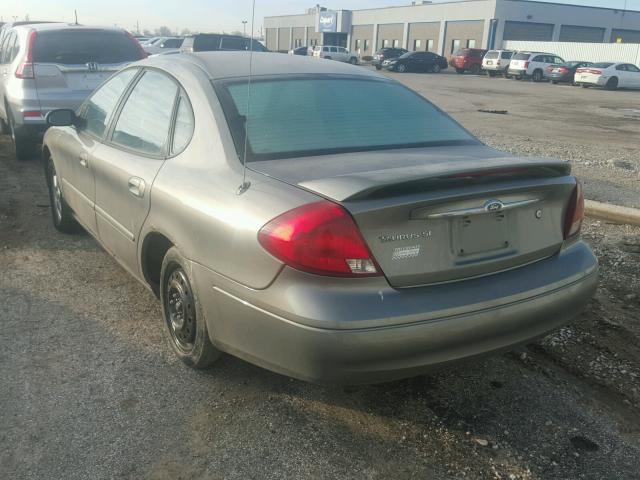 1FAFP53U43G205646 - 2003 FORD TAURUS SE BEIGE photo 3