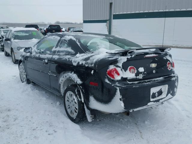 1G1AD1F55A7196004 - 2010 CHEVROLET COBALT 1LT BLACK photo 3