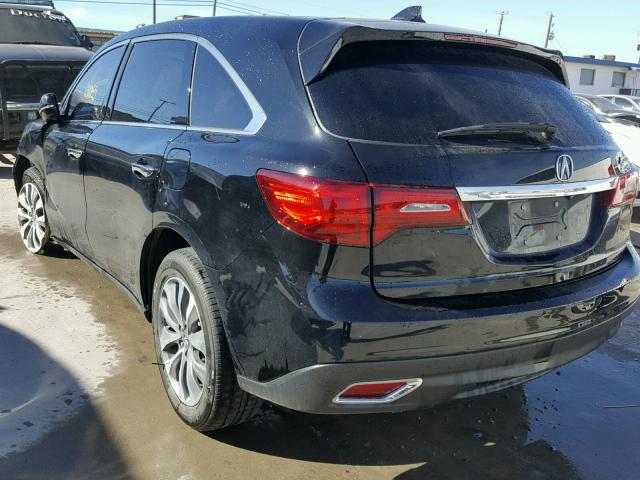 5FRYD3H4XGB009105 - 2016 ACURA MDX TECHNO Чорний фото 3