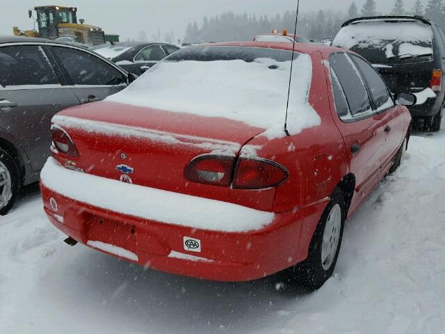 3G1JC52492S213025 - 2002 CHEVROLET CAVALIER B RED photo 4