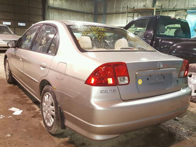 2HGES16574H619691 - 2004 HONDA CIVIC LX BEIGE photo 3