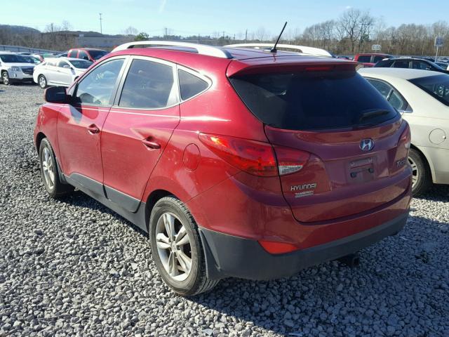 KM8JU3AC4BU151904 - 2011 HYUNDAI TUCSON GLS RED photo 3