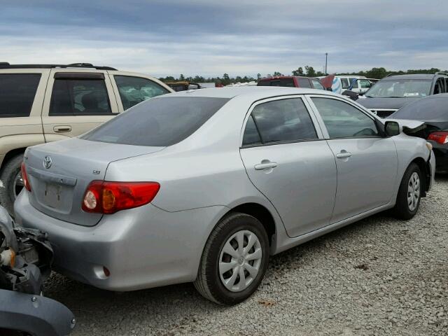 1NXBU40E19Z123775 - 2009 TOYOTA COROLLA BA SILVER photo 4