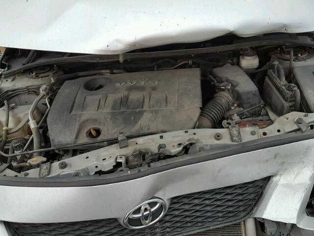 1NXBU40E19Z123775 - 2009 TOYOTA COROLLA BA SILVER photo 7