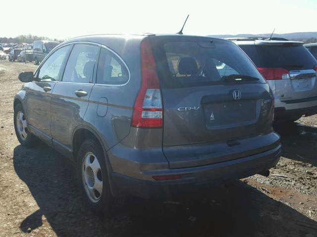 5J6RE4H39AL039727 - 2010 HONDA CR-V LX GRAY photo 3