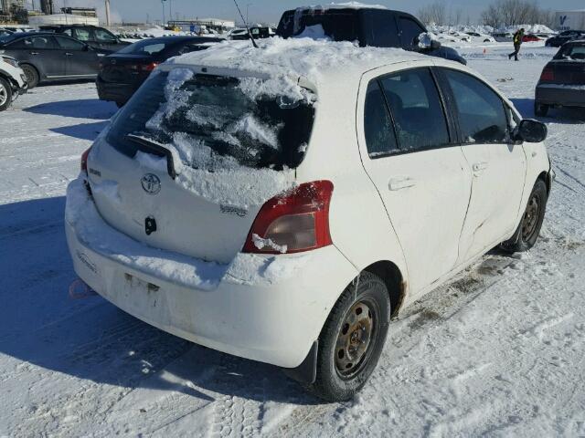 JTDKT923065015752 - 2006 TOYOTA YARIS WHITE photo 4