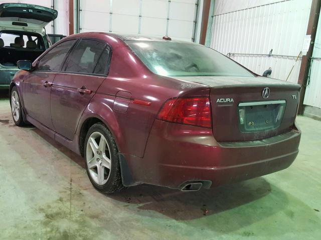 19UUA66254A018831 - 2004 ACURA TL MAROON photo 3