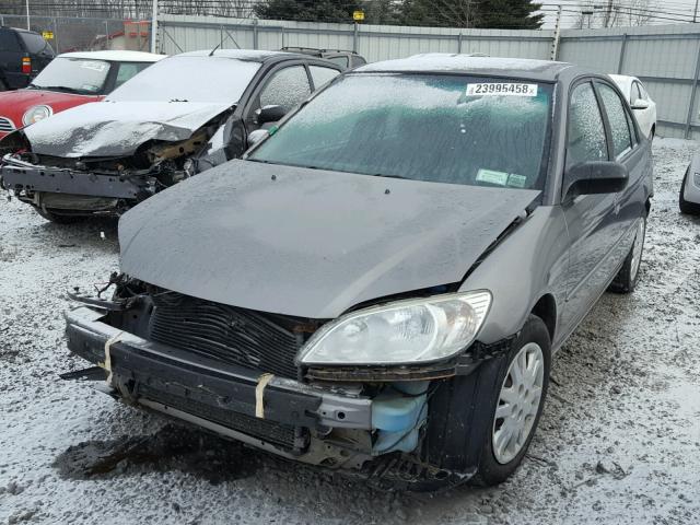 2HGES15574H567478 - 2004 HONDA CIVIC LX GRAY photo 2