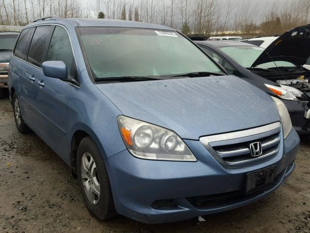 5FNRL38715B135630 - 2005 HONDA ODYSSEY EX BLUE photo 1