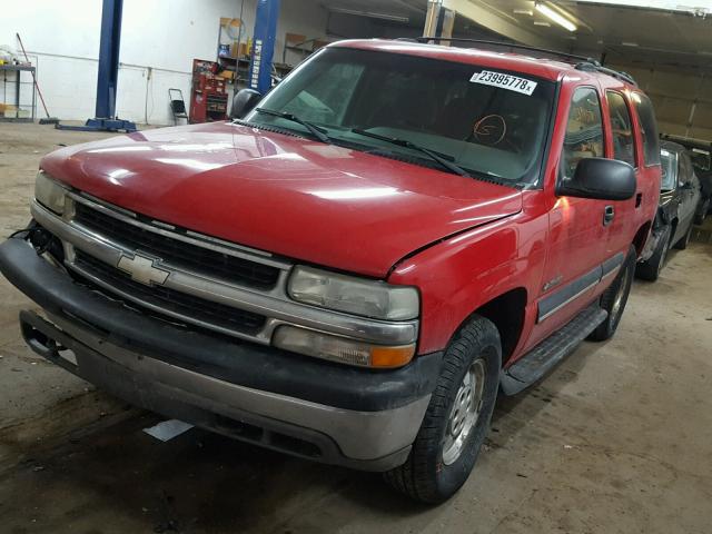 1GNEK13Z92J326562 - 2002 CHEVROLET TAHOE K150 RED photo 2